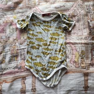 Milkbarn Fish Short Sleeve Onesie